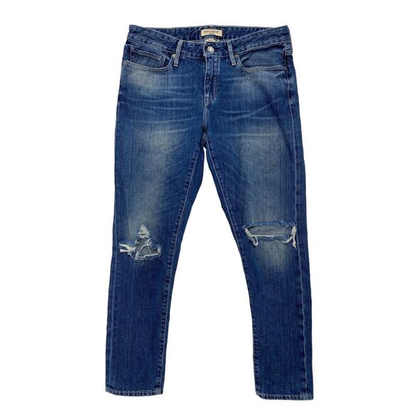 Levi's Denim - LEVIS MADE & CRAFTED Distressed Marker Tapered Blue Jeans Size 28 Womens Logo